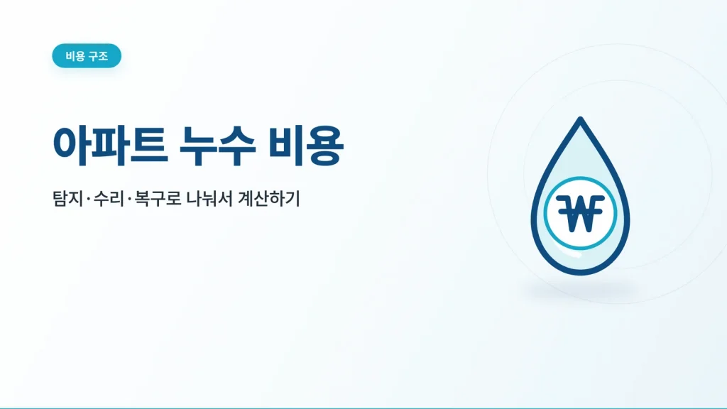아파트 누수 비용 썸네일