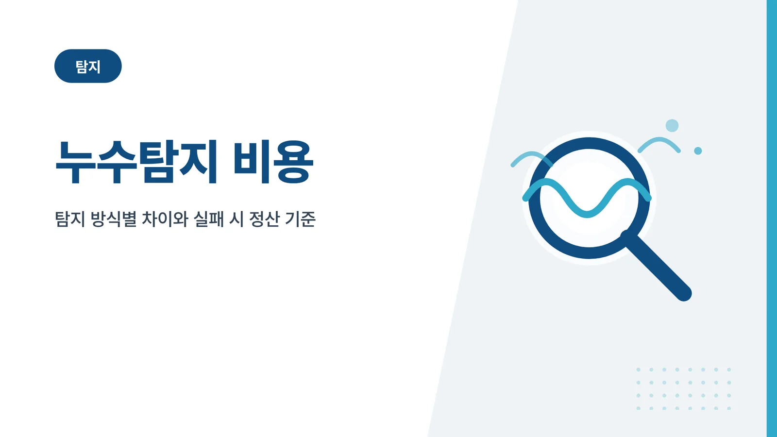누수탐지 비용
